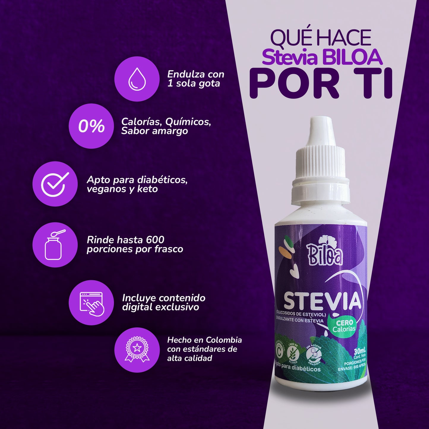 Stevia Líquida BILOA 30 ml